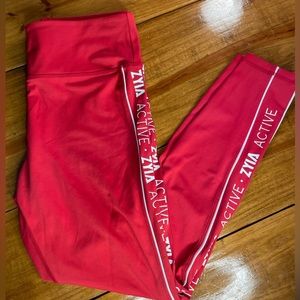 Ladies Zyia Red Compression Leggings 14-16
